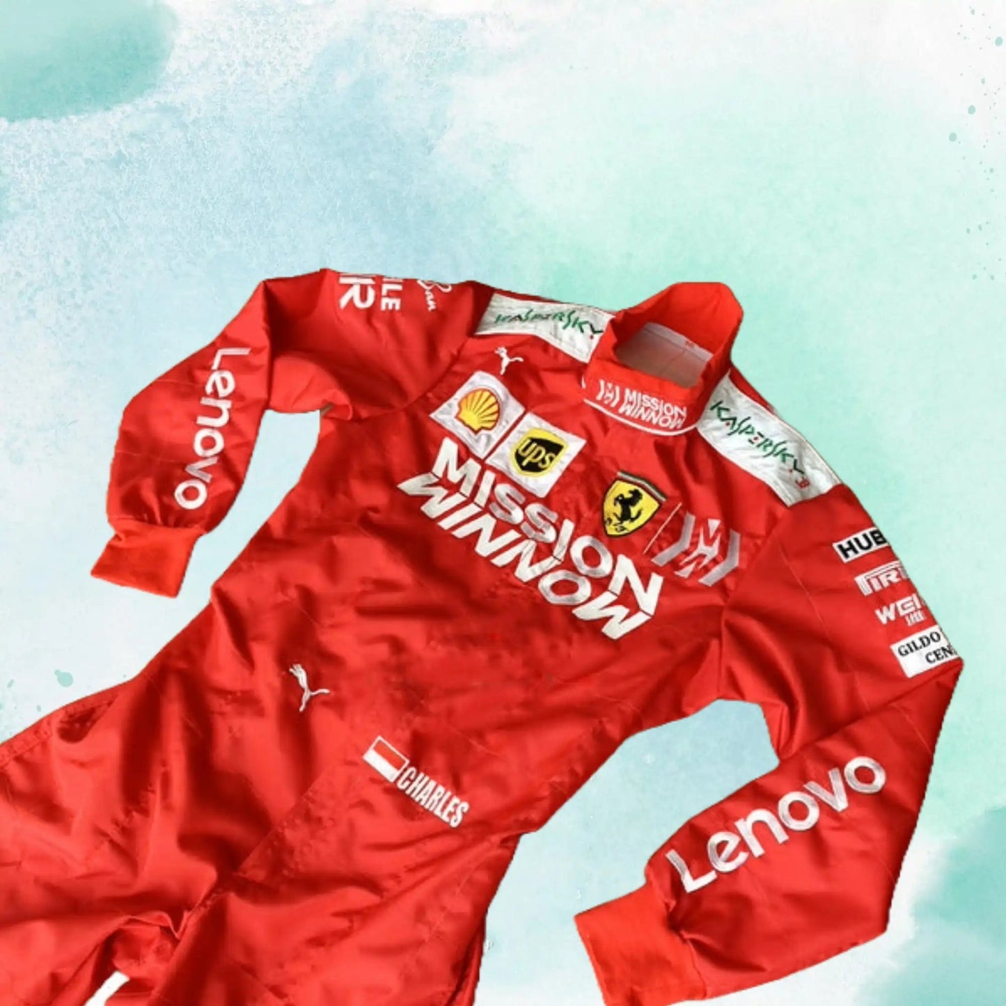 Charles Leclerc 2019 F1 Team Ferrari Mission Winnow Sublimation Replica Race Suit