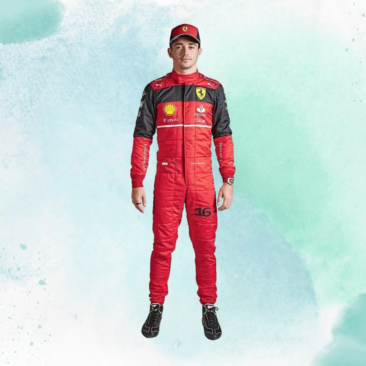 2022 New Charles Leclerc Formula 1 Replica Team Race Suit red