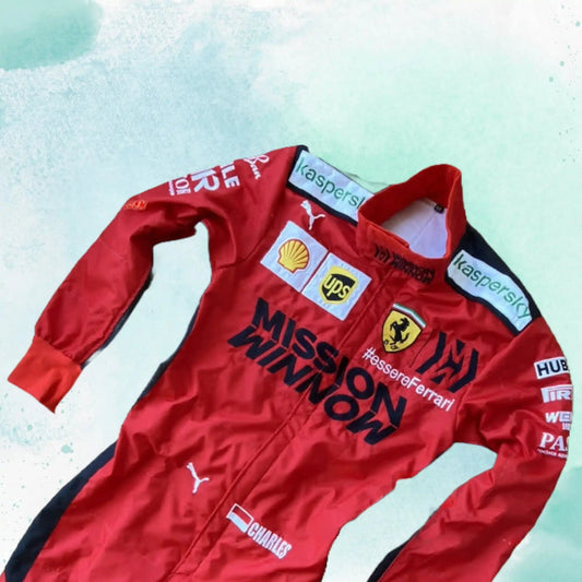 Charles Leclerc 2020 F1 Ferrari Mission Winnow Replica Sublimation Replica Race Suit