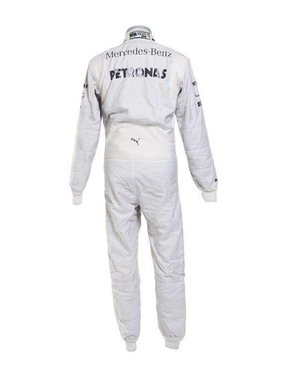 F1 Mercedes White Go Kart Racing Suit Lewis Hamilton Petronas Blackberry Suit CIK/FIA Level 2 Approved