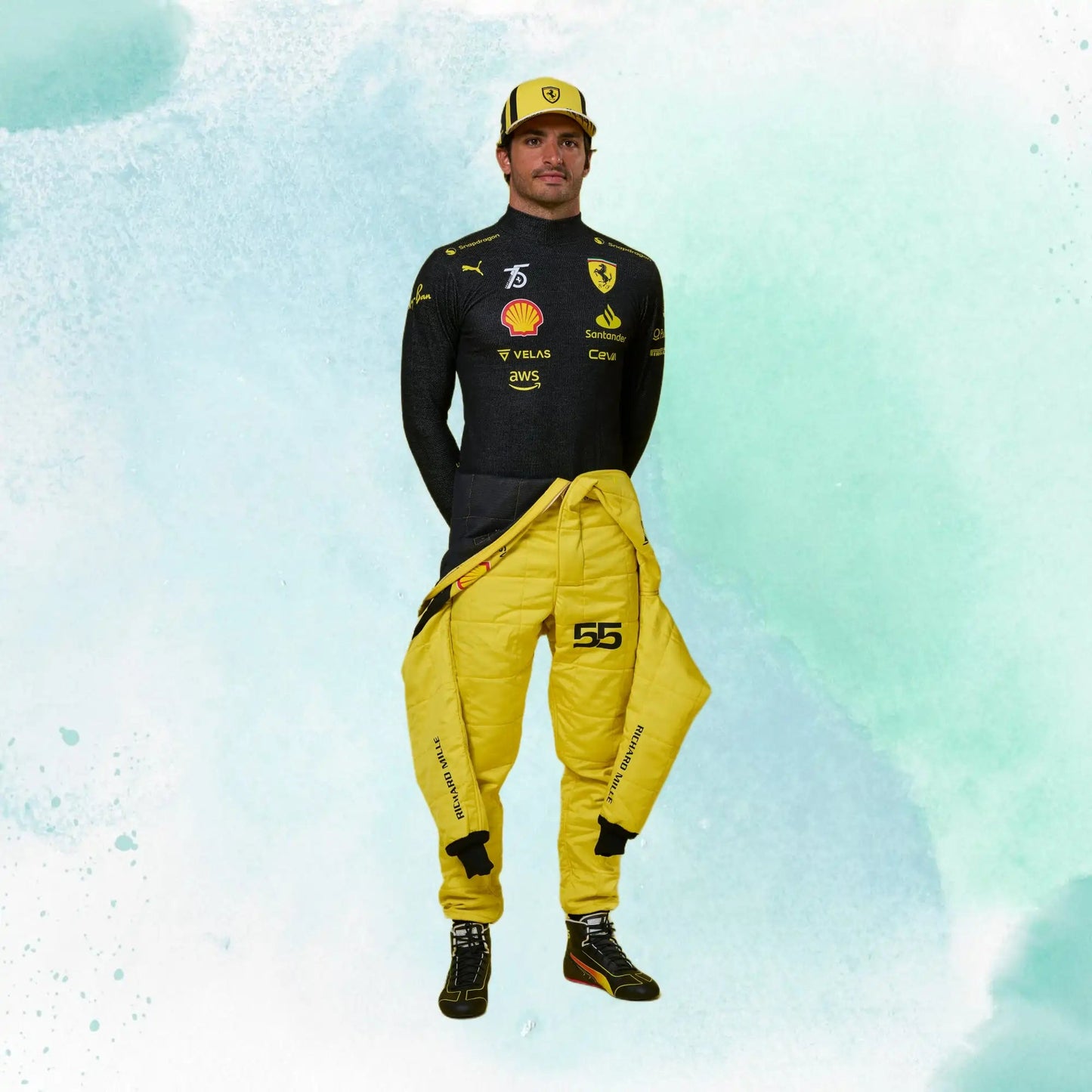 Carlos Sainz Jr 2022 F1 Ferrari's 75th Anniversary Replica Racing Suit