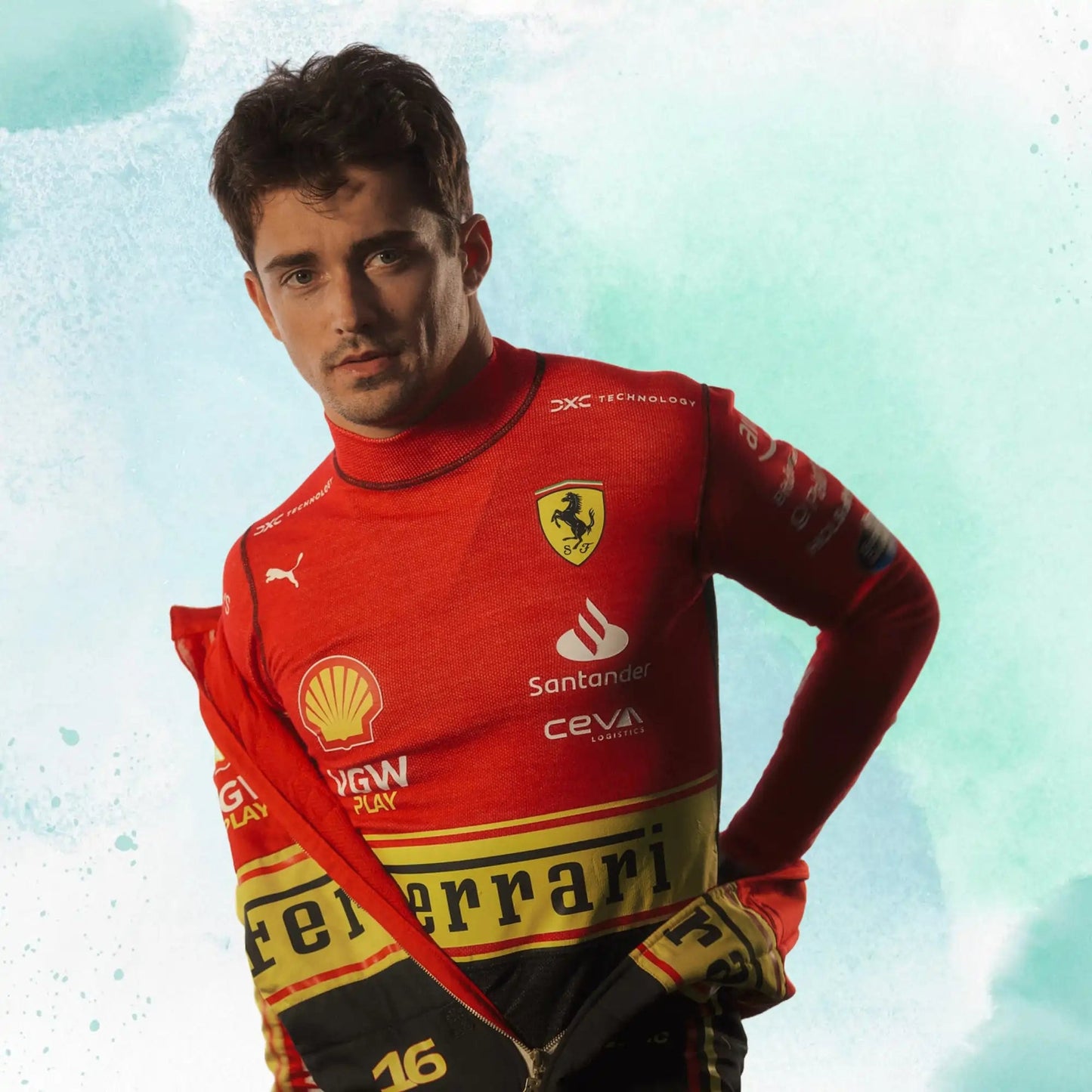 2023 New Charles Leclerc Scuderia Monza Special Edition Formula 1 Ferrari Replica Race Suit