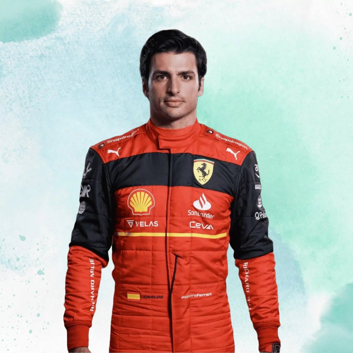 Carlos Sainz Jr 2022 F1 Scuderia Ferrari Replica Racing Suit