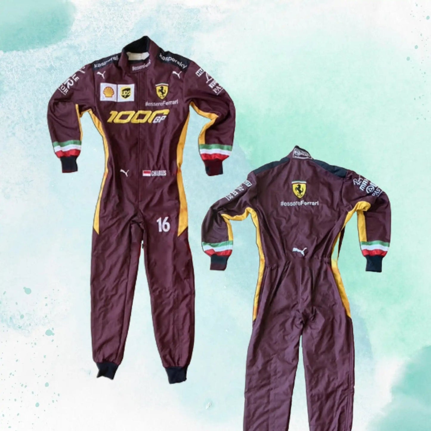 Charles Leclerc 2020 F1 Ferrari 1000 GP Replica Sublimation Replica Race Suit