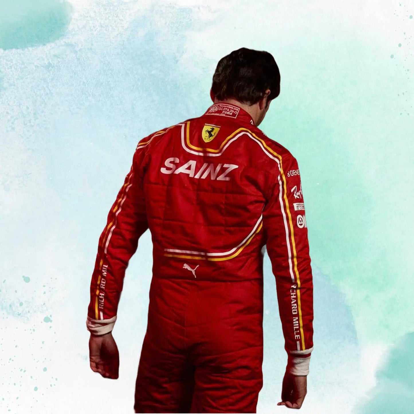 Carlos Sainz New 2024 Scuderia Ferrari F1 Team Replica Racing Suit