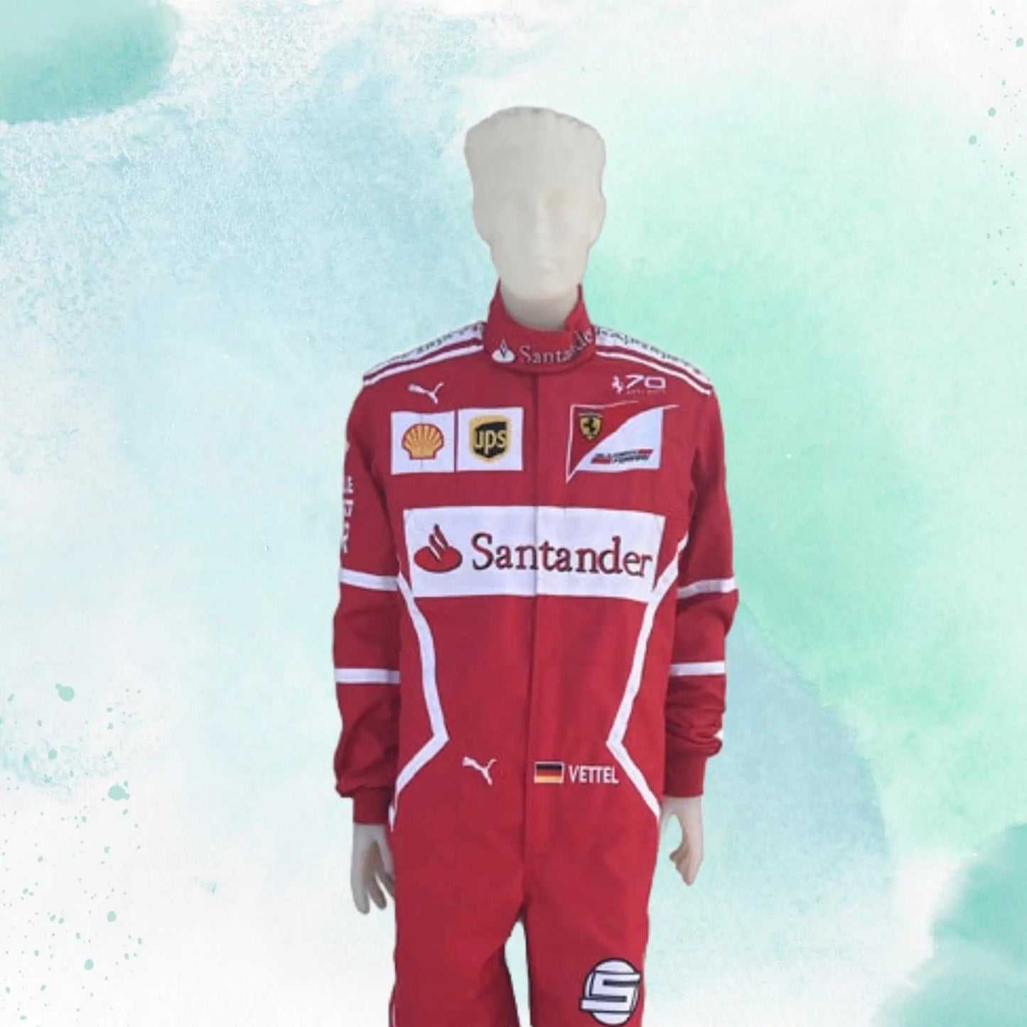 Vettel 2017 Embroidery Replica Race Suit Ferrari F1