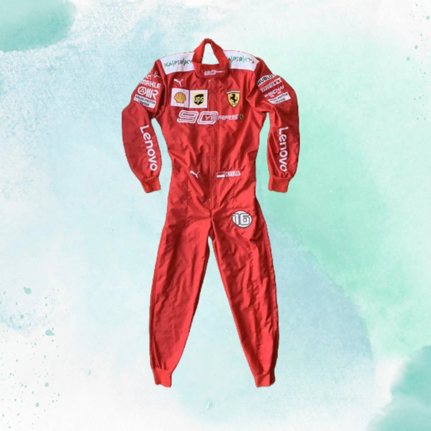 Charles Leclerc 2019 Scuderia Ferrari 90 Years F1 Team Sublimation Replica Race Suit