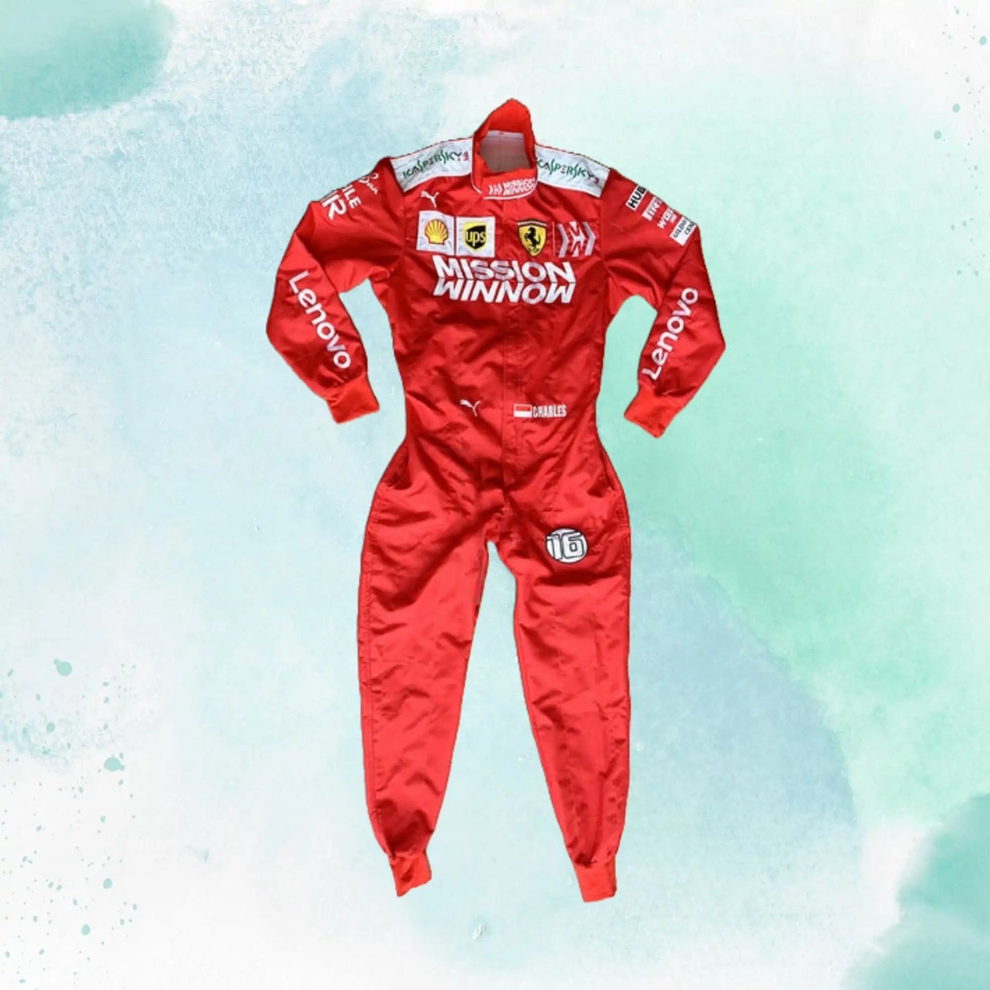 Charles Leclerc 2019 F1 Team Ferrari Mission Winnow Sublimation Replica Race Suit