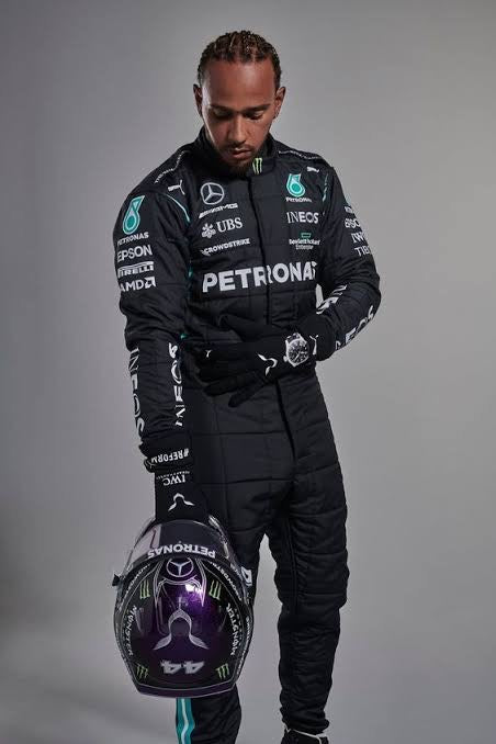 Lewis Hamilton Mercedes F1 AMG Petronas 2023 Race suit with gloves t shirt and boots