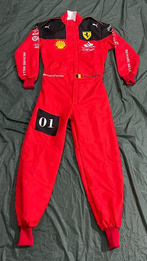 Charles Leclerc 2023 Ferrari Suit Go Karting suit f1 suit Free Gloves and Free balaclava gifts