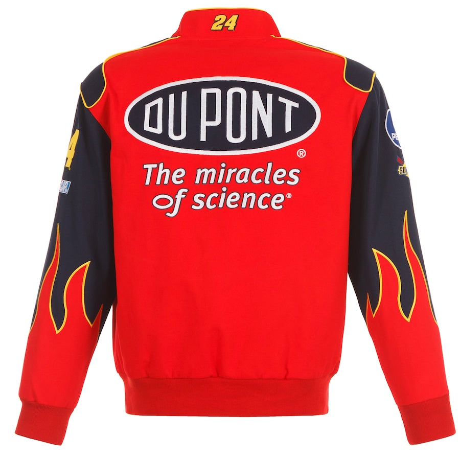 Men's Jeff Gordon JH Design Red DuPont Twill Driver Uniform Full-Snap Jacket