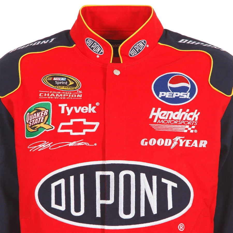 Men's Jeff Gordon JH Design Red DuPont Twill Driver Uniform Full-Snap Jacket