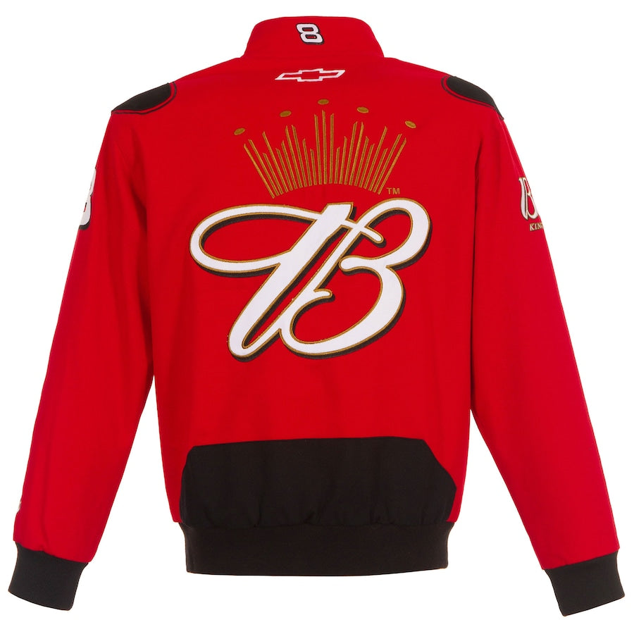 Men's Dale Earnhardt Jr. JH Design Red Budweiser Full-Snap Twill Jacket