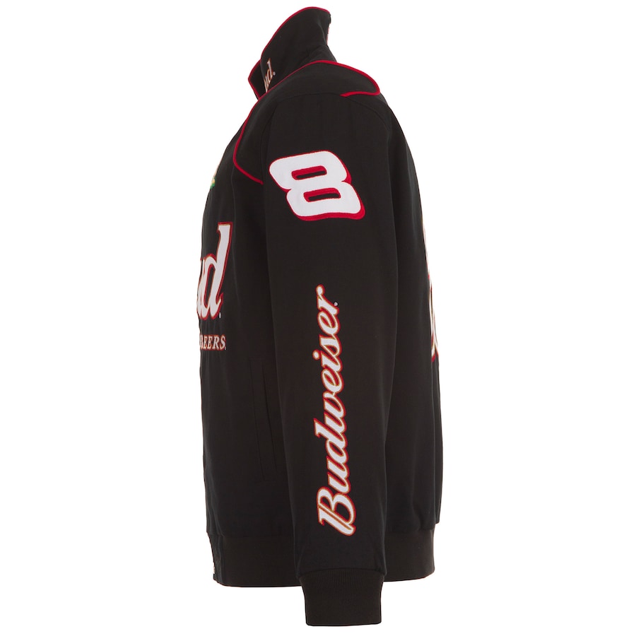 Men's Dale Earnhardt Jr. JH Design Black Budweiser Full-Snap Twill Jacket