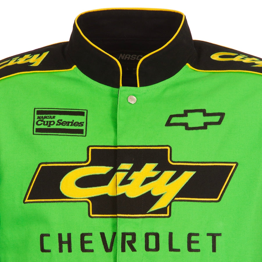 Men's NASCAR JH Design Black City Chevrolet Legend Full-Snap Twill Uniform Jacket