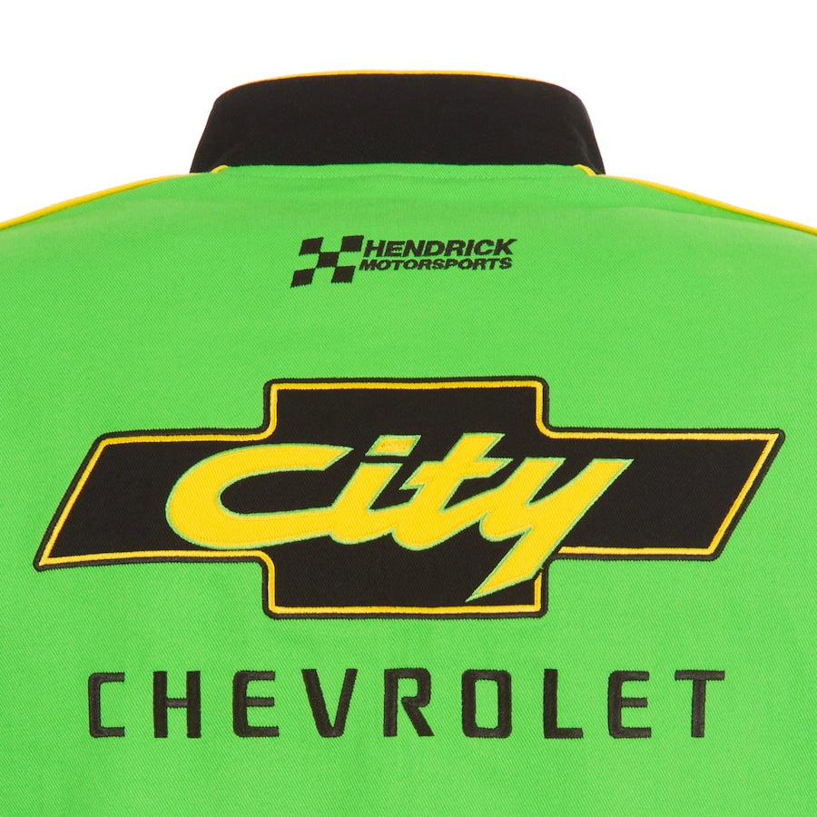 Men's NASCAR JH Design Black City Chevrolet Legend Full-Snap Twill Uniform Jacket