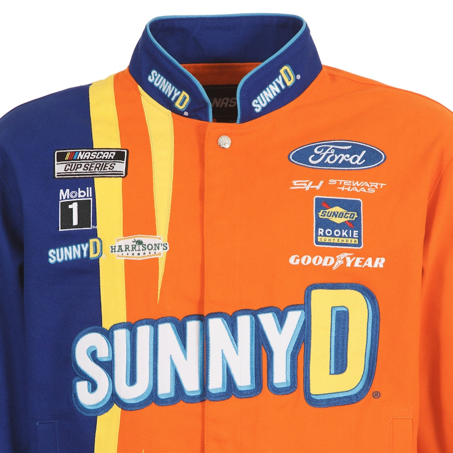 Men's Josh Berry JH Design Orange/Royal SunnyD Twill Driver Uniform Full-Snap Jacket