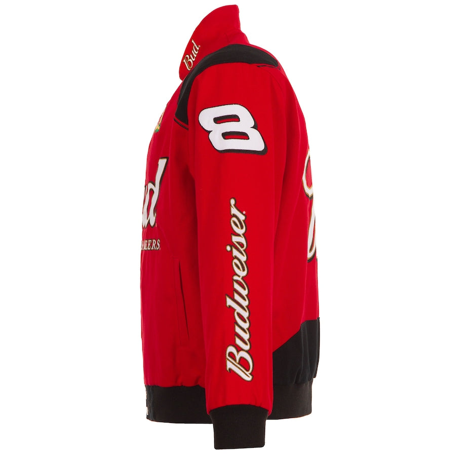 Men's Dale Earnhardt Jr. JH Design Red Budweiser Full-Snap Twill Jacket