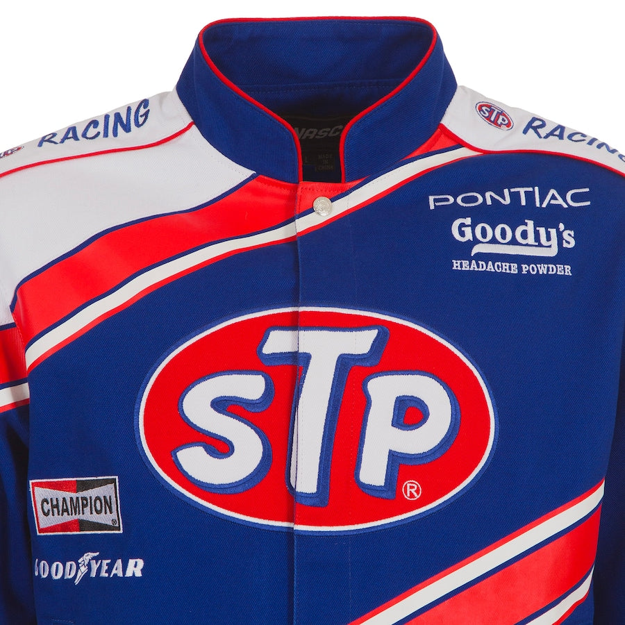 Men's Richard Petty JH Design Blue/White STP Full-Snap Twill Uniform Jacket