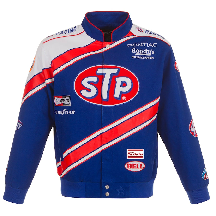 Men's Richard Petty JH Design Blue/White STP Full-Snap Twill Uniform Jacket