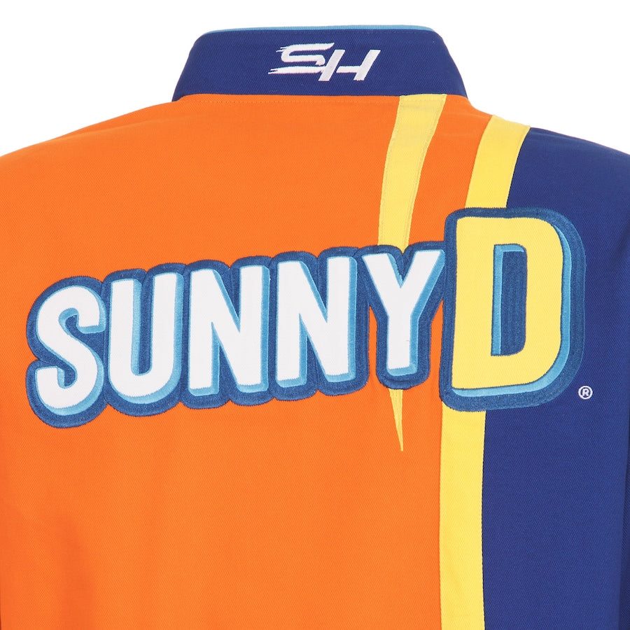 Men's Josh Berry JH Design Orange/Royal SunnyD Twill Driver Uniform Full-Snap Jacket