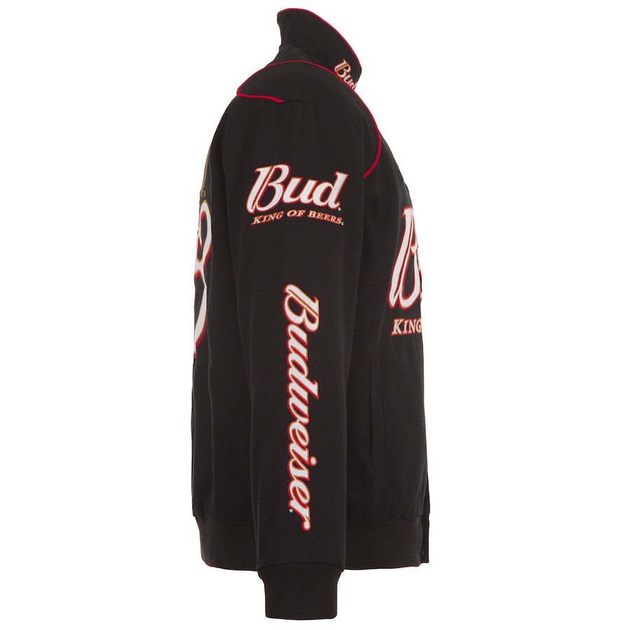 Men's Dale Earnhardt Jr. JH Design Black Budweiser Full-Snap Twill Jacket