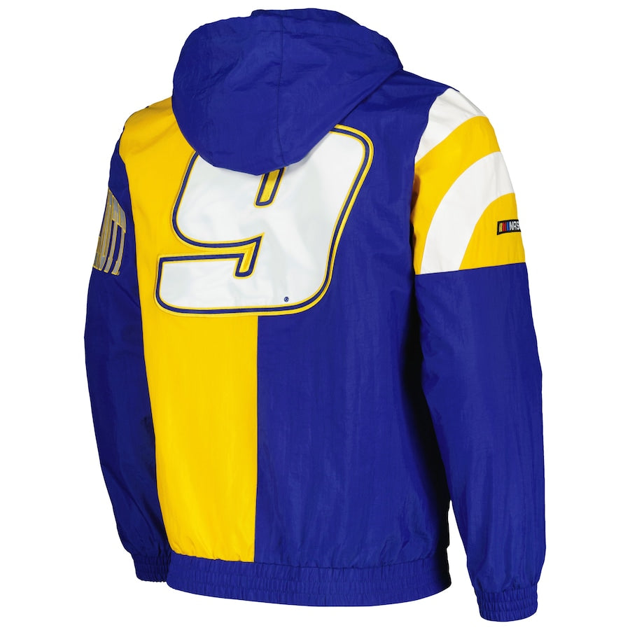 Men's Chase Elliott Starter Royal Red Zone Full-Zip Jacket