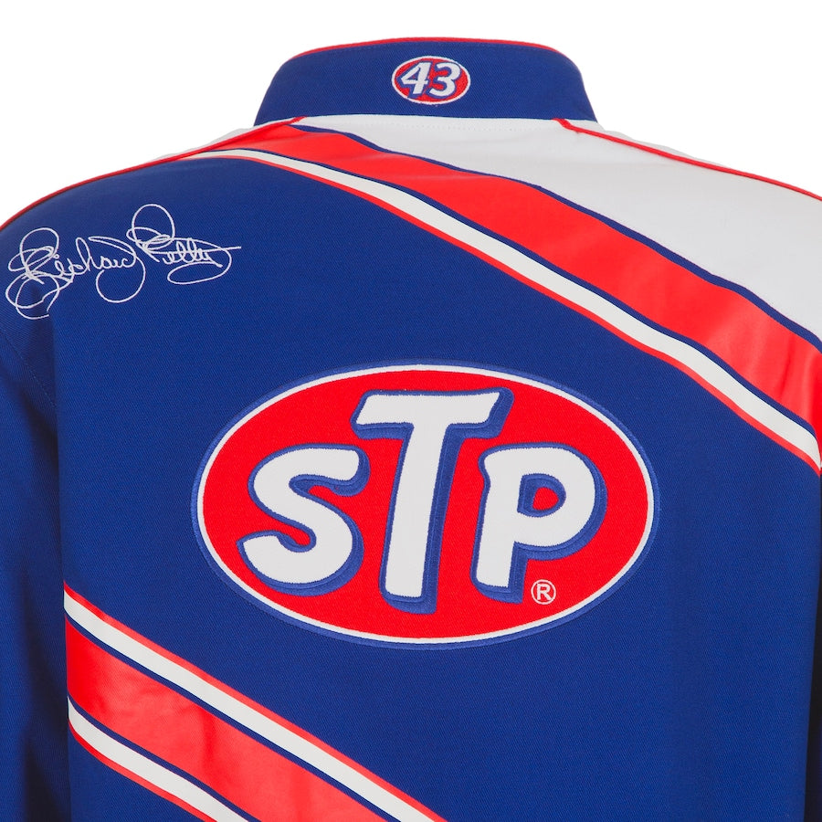 Men's Richard Petty JH Design Blue/White STP Full-Snap Twill Uniform Jacket