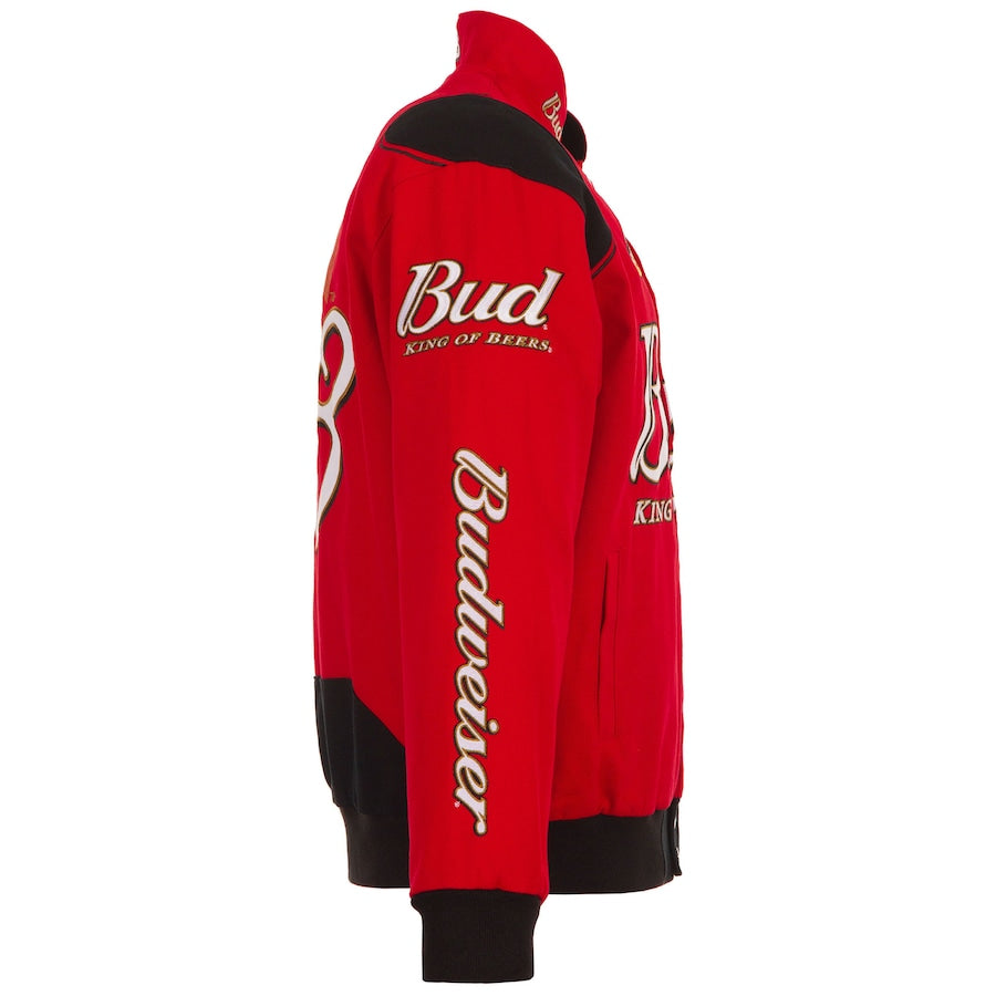 Men's Dale Earnhardt Jr. JH Design Red Budweiser Full-Snap Twill Jacket