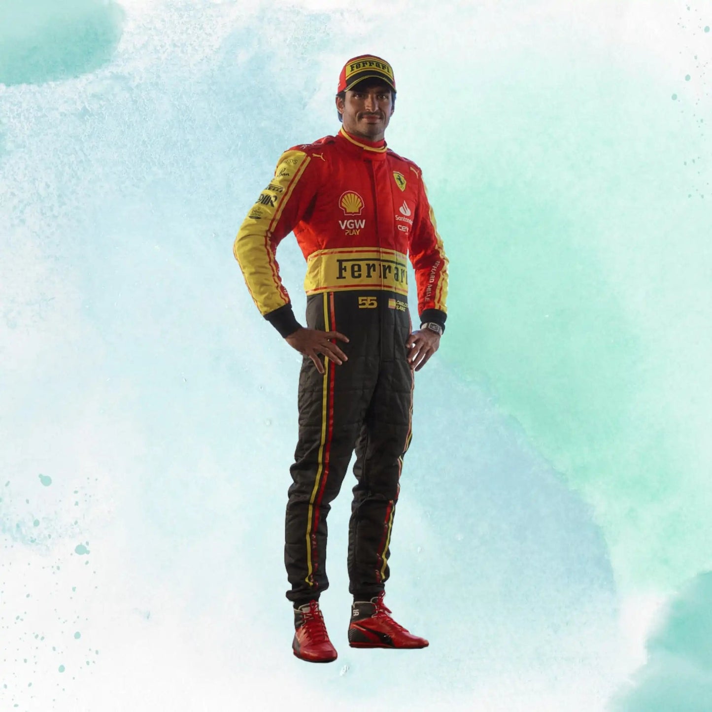 Carlos Sainz Jr 2023 Scuderia Ferrari Monza Special Edition F1 Replica Race Suit